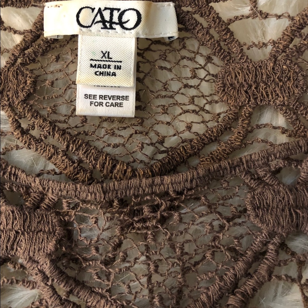 A3 Cato XL Brown Knit Festival Top